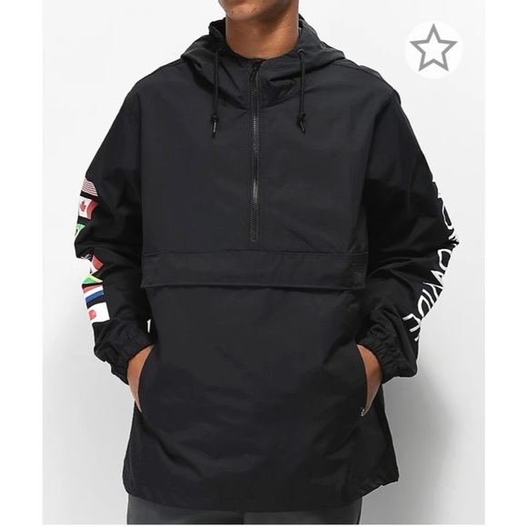 [HUF] Regional Tour Black Anorak Jacket - Picture 1 of 6